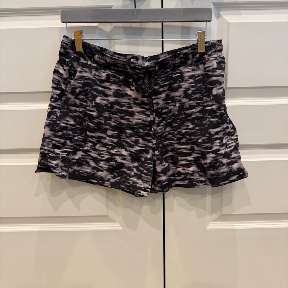 Fabletics Black and White Athletic Shorts